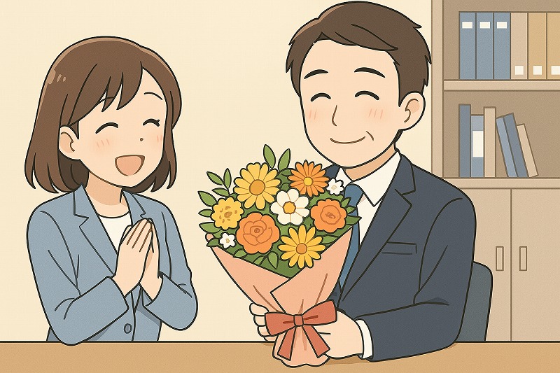 先輩に送る退職する人へのメッセージ例文