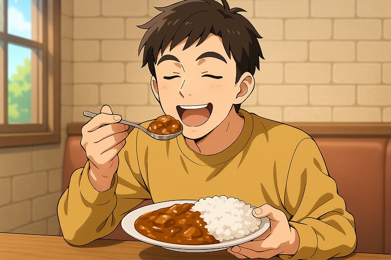 食レポ例文でカレーの香りを表現する