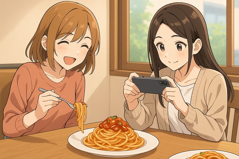 パスタ料理の食レポ例文