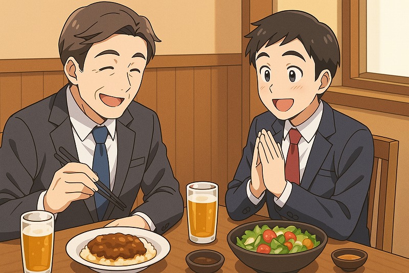 食事をご馳走になったお礼に対する返信