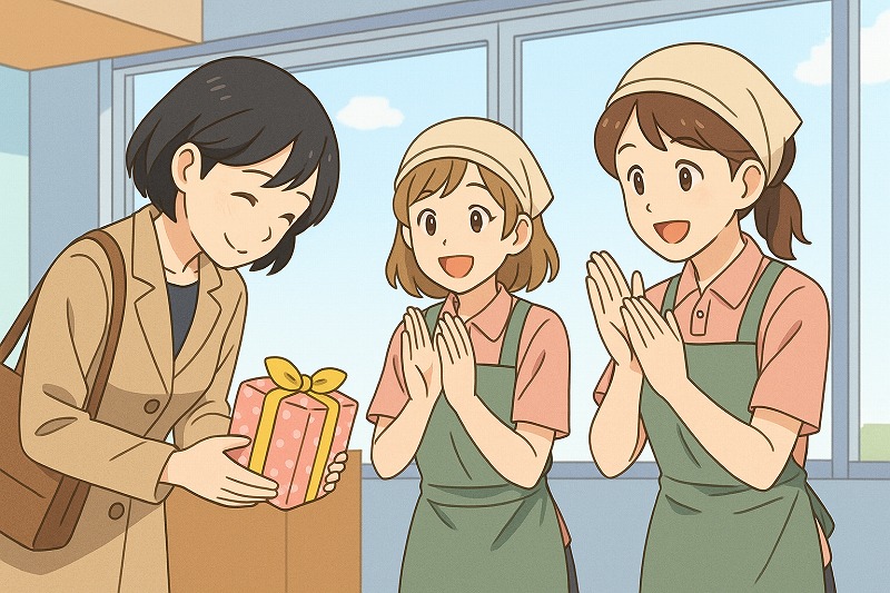 パート仲間に伝えるお礼の一言文例