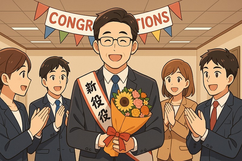 昇進祝いや異動送別などの特別な場面