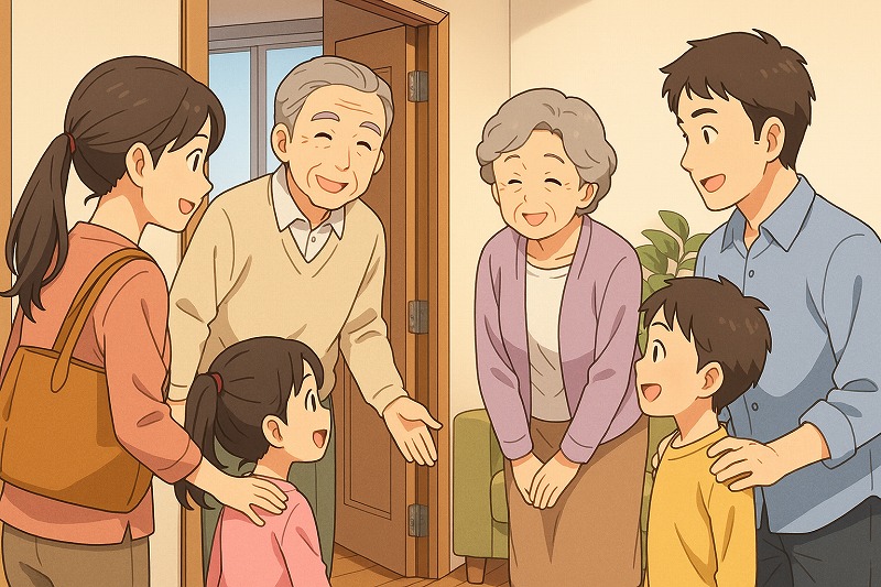 親戚宅訪問後に送るお礼メール例文