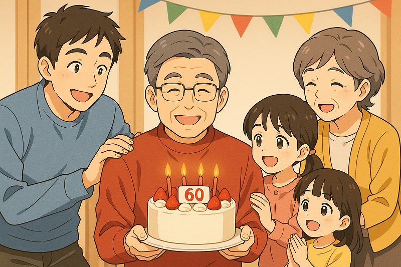 親に贈る心のこもった還暦祝いの言葉