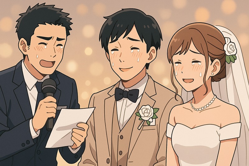 新郎側友人の感動を生むスピーチ例文